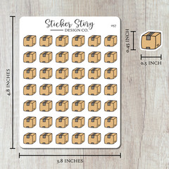 Delivery Box Planner Stickers