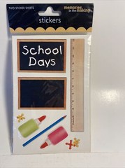 2004 Memories in the making SCHOOL DAYS sticker sheet 2 sheets back to school