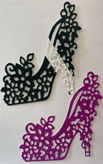 VICTORIAN SHOE Die-Cuts(3pc)Stripper Heel•Dancing•Glitter•Metallic•Prismatic•