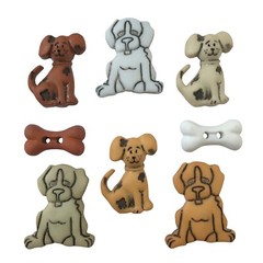Buttons Galore 50+ Assorted PETS Dogs Cats Theme Buttons for Sewing & Crafts