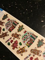 HAMBLY STUDIOS STICKERS PRISMATIC CHRISTMAS Mini Gingerbread Men & House Sealed