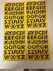 Lot of 48 Sheets of Self-adhesive Alpha Letters for Scrapbooking & Crafts