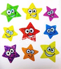 SANDYLION STICKERS * STARS *NO LOGO * PRISMATIC/GLITTER VERY RARE COLLECTIBLE