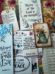 #773 – SMALL FAITH & FLORAL Junk Journal Scrapbooking Kit – 15 Pieces SHIPS FREE