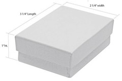 RJ Displays 25 Pack Cotton Filled Swirl White Paper Cardboard Pocket Watch Je…