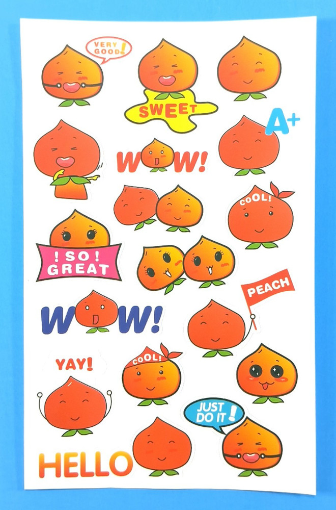 Peach Scented Scratch & Sniff Sticker Sheet