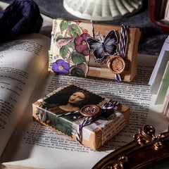 Mini Paper Book,50 Pages Assorted, Art Museum,Van Gogh,Monet,Starry Night
