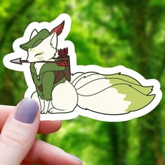 Kitsune Ranger Class RPG Inspired Sticker – Spirit Fox – 3″ Waterproof Vinyl