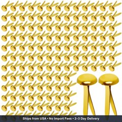 Paper Brass Fasteners, 3/4-Inch Metal Brass Brads Round Brads for Paper Crafts M