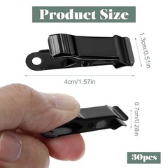 30 PCS Black Mini Clips for Crafts – 1.58 Inch x 0.5 Inch Metal Alligator