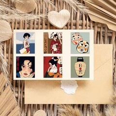 50Pcs Japanese Traditional Culture Stickers Japan Travel Decals Anime GirlSti…