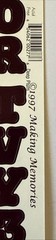 DEEP PLUM 3/4” ALPHABET Stickers(2 sheet)Making Memories •Letters•Numbers•Words•