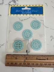 Ellison DieCuts With a View Laser Accent Button Boy – Blue Scrapbooking Craft