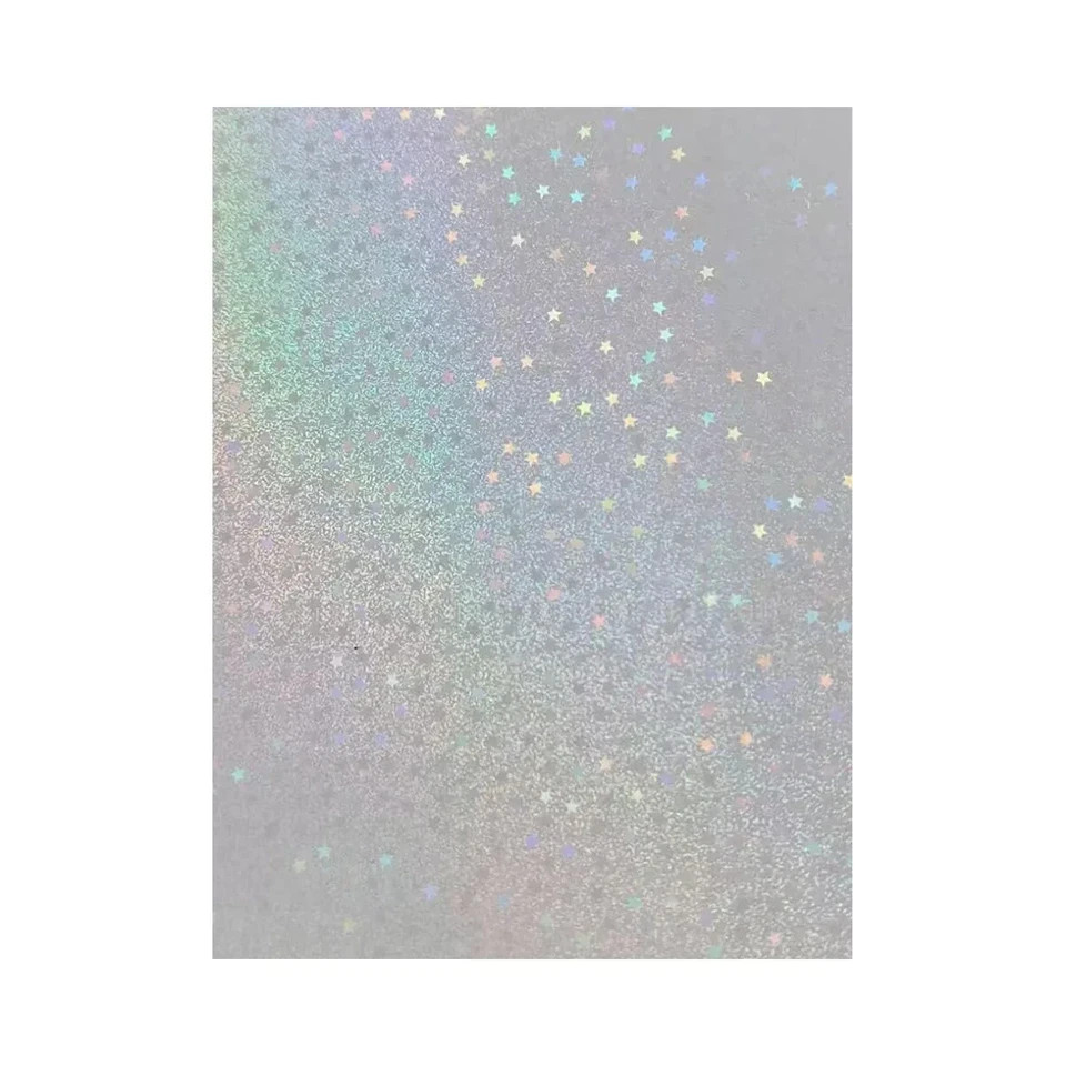 50 Sheets Holographic Sticker Paper Glitter Overlay Self Adhesive 2.9×4.1 inch