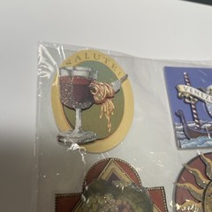 Mediterranean Italy Wine Vineyards Scrapbook stickers 3-d Sparkle New
