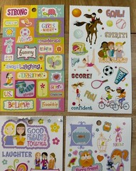 American Girl Crafts Sticker Lot 6 Sheets 2010 NEW