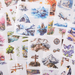 Journaling Sticker , 50 Sheets Scrapbook Stickers, Junk Journal Supplies, Pre-Cu