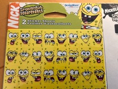 2x NEW SpongeBob SquarePants Sticker Sheets 2001 VTG 248 Total Bob Face Stickers