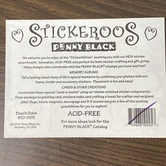 Vintage Stickers 1 sheet Penny Black Stickeroos Beach Babe #10-005