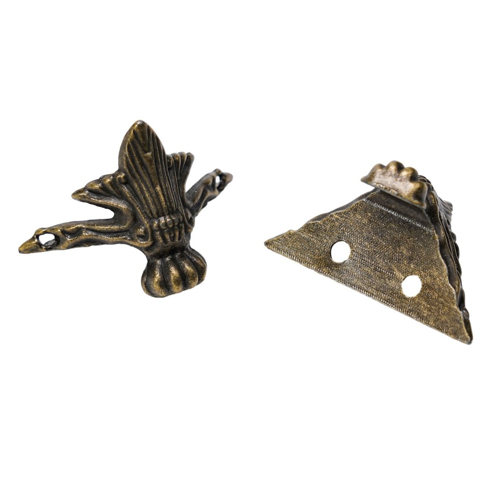 Home Corner Protector Box Decorative Zinc Alloy 42x30mm Antique Bronze