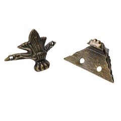Home Corner Protector Box Decorative Zinc Alloy 42x30mm Antique Bronze