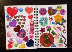 SMALL STICKERBOOK 1 HANDMADE STUCK STICKERS VINTAGE RETRO NEW