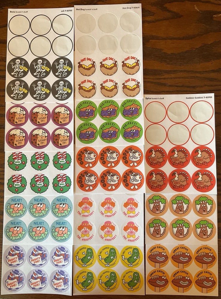 Trend Retro Scratch And Sniff 13 Different Scents, 6 Of Each Scent New!
