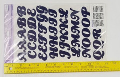 Alphabet & Number Stickers Upper & Lower Case Bold Cursive Set of 2 Blue