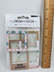 CR5 Crate Paper Snow And Cocoa 12 Christmas Frames Scrapbooking Embellishments