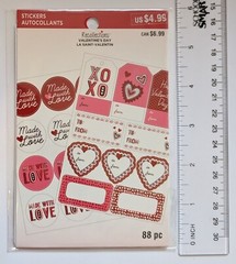 Valentine’s Day Labels Craft Stickers By Recollections