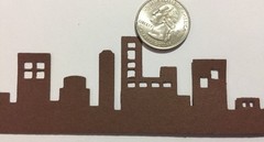 CITYSCAPE BORDER Die-Cuts(3pc) Approx.1-3/4″x 12″Town•Metropolitan •Skyline•USA•