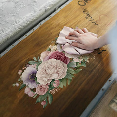 3Pcs/Set Watercolor Flower Rub on Transfers for Furniture and Crafts 6X12 Inch R