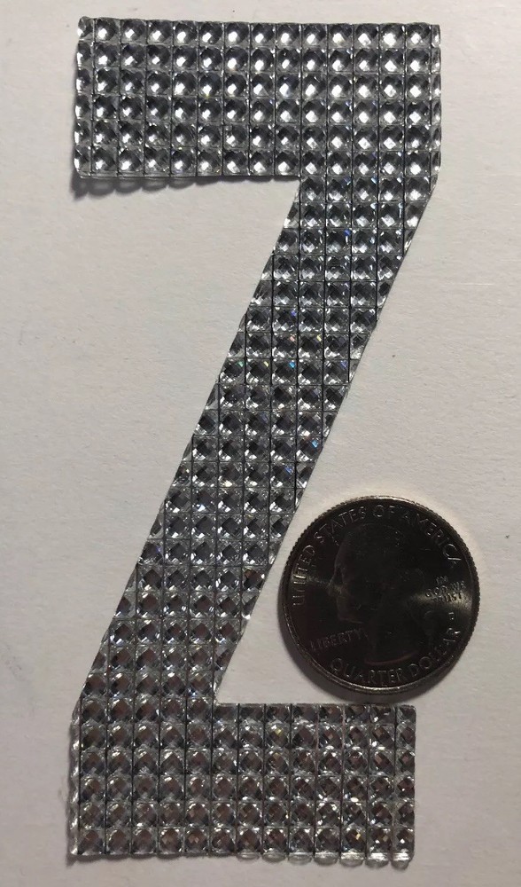 GIANT SILVER RHINESTONE LETTER “Z” Stickers(1pc)JoAnn’s•Name•Initial •Label•Last