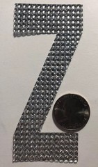 GIANT SILVER RHINESTONE LETTER “Z” Stickers(1pc)JoAnn’s•Name•Initial •Label•Last