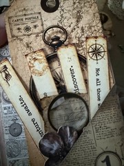 Vintage Explorer Junk Journal Kit Travel Ephemera Handmade Folio 93 Pieces