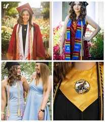 Double Red and Gold Graduation Honor Cords for Graduation 2025 National Honor