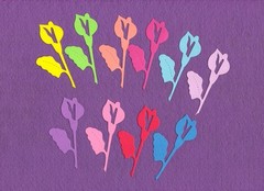 FLOWER ORCHID die cuts scrapbook cards