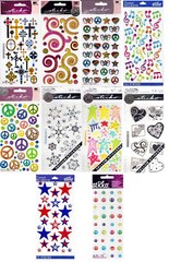Sticko Stickers SHAPES – Dots Swirls Stars Flourishes – Choice of Style – NIP