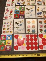 Vintage 1970s-90s Lot Of 30+ Stickers Mixed Brands – Dennison – And More !!