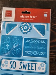 Scrapbook Stickers Chatterbox Lot Sticker Fuzz Blue Brown NEW Vintage 22801 #6