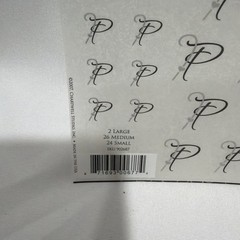 Bellisimo Personalized Monogram Stickers “P” Showers Wedding Marriage Party