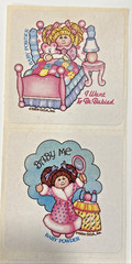 Vintage 1984 Cabbage Patch Kids Scratch n Sniff Sticker Lot of 9