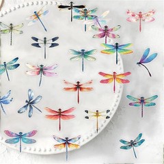 50PCS Dragonfly Stickers PET Transparent Stickers Nature Decals Waterproof Decor