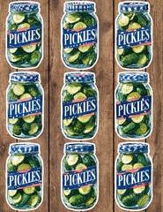 Pickles Die Cut Vinyl Stickers Set Scrapbooking Laptop Water Bottle