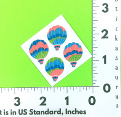Vintage Fuzzy Great 7 Hot Air Balloons Sticker Mod