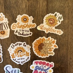 Set of 12 Motivational Positive Quote stickers FREE SHIPPING
