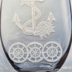 Crafter’s Square Glass Stickers Nautical Anchor Rope White 3 Piece New