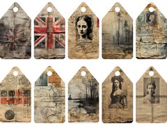 Vintage Tags Junk Journal Scrapbook
