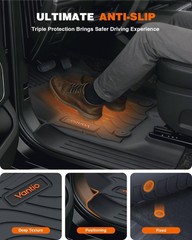 Floor Mats for Toyota Tundra 2022-2025 2026 CrewMax Cab(3rd Gen), Anti-Slip C…