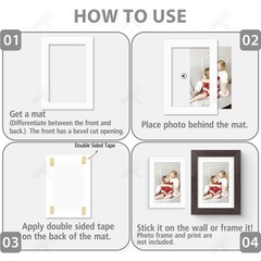 , Pack of 50, Acid-Free White Pre-Cut 5×7 Picture Mat for 4×6 Photo with Whit…